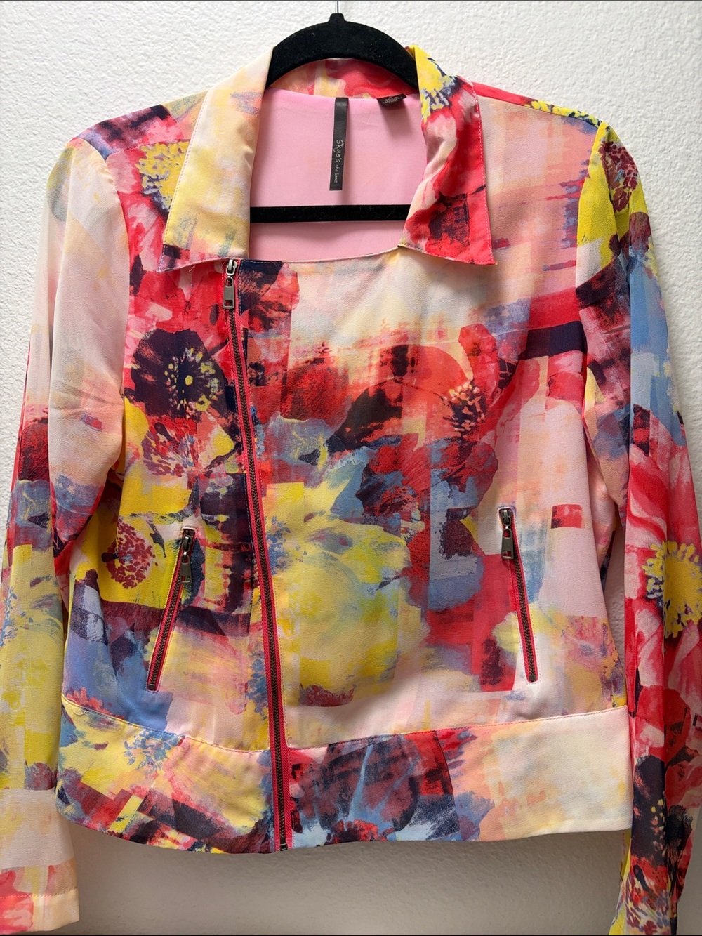 Skye's the Limit Floral Multicolor Zip-Front Bomber Jacket